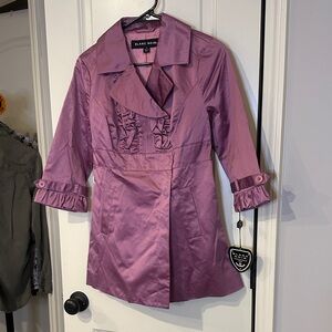 Blanc Noir Women's Mauve Trench Coat